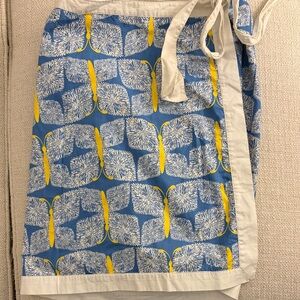 Lilly Pulitzer reversible Blue and Yellow Wrap Skirt